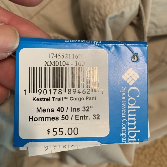NWT Columbia Men's Light Tan Pants 40x32 - Picture 9 of 9